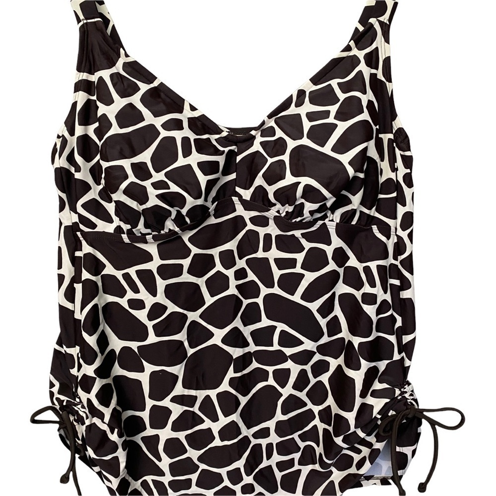 ⚡️ LAST CHANCE MARKDOWN !⭐️✨MERONA Swim top Plus Size 22W Brown - Picture 2 of 9